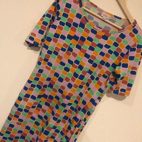 LuLaRoe Geometric Print Midi Dress - Size Medium - Picture 4 of 8